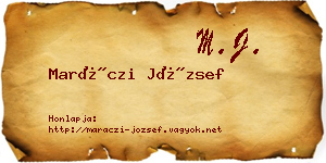 Maráczi József névjegykártya